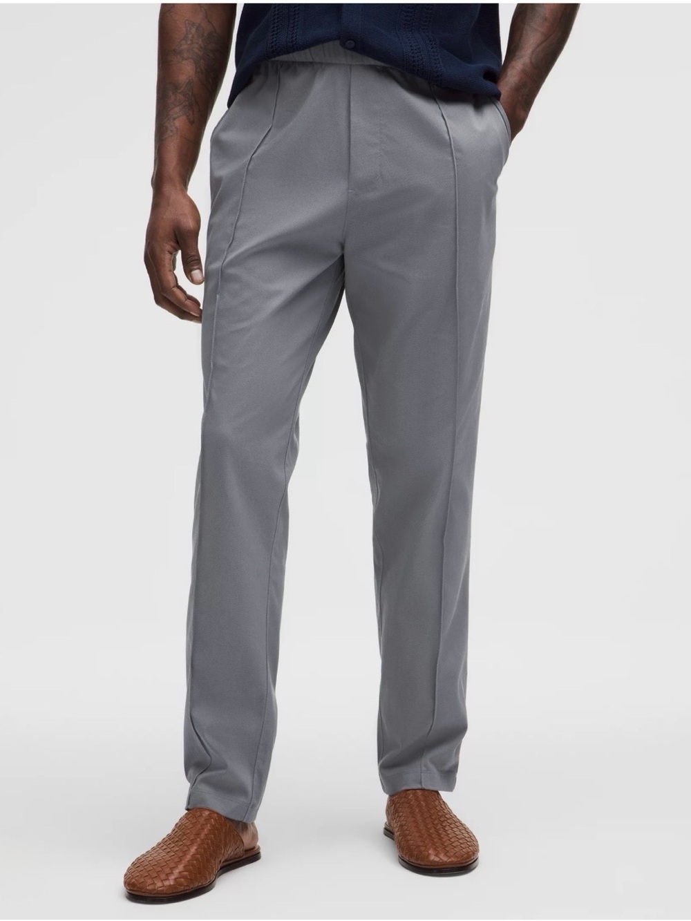 Lululemon Cotton Twill Pintuck Pull-On Pants Men's Size Large Grey